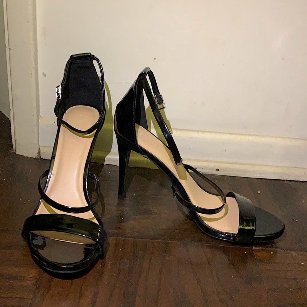 Simple, classic strappy black heels